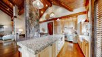 Fully equipped kitchen featuring granite countertops